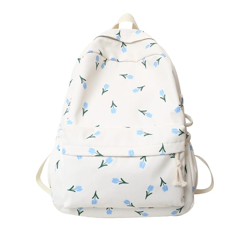 Floral Print College Backpack - Backpacks