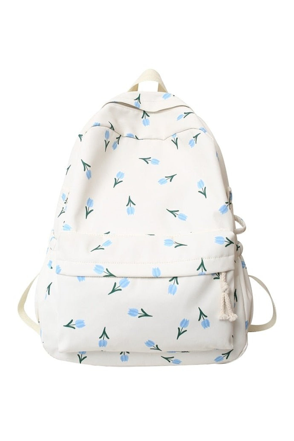 Floral Print College Backpack blue L33cmW13cmH41cm Shoptery
