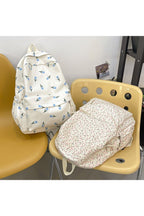 Floral Print College Backpack Shoptery