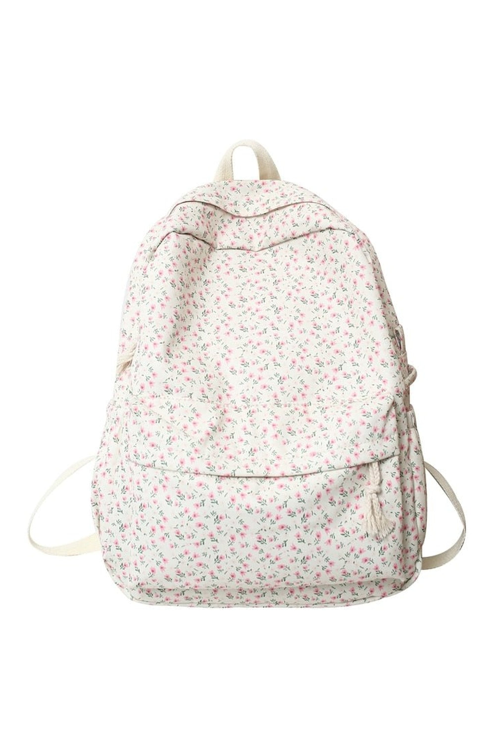 Floral Print College Backpack pink L33cmW13cmH41cm Shoptery