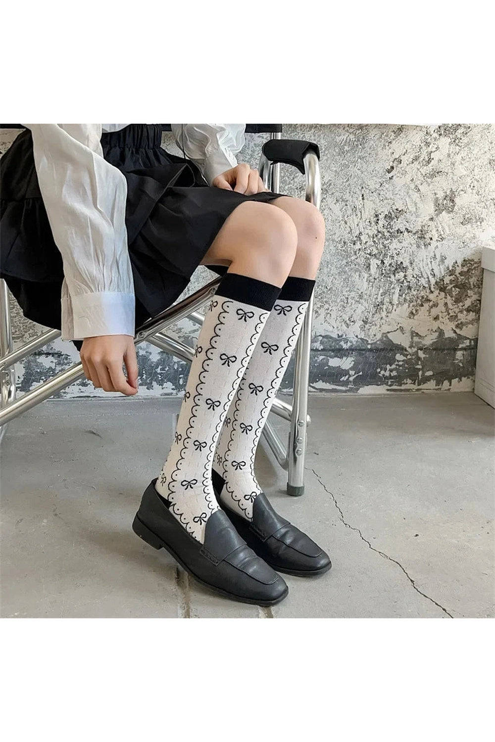 Floral Print Kawaii Knee Socks Shoptery