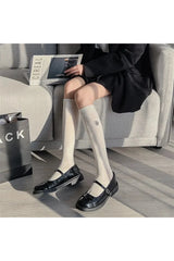 Floral Print Kawaii Knee Socks Shoptery
