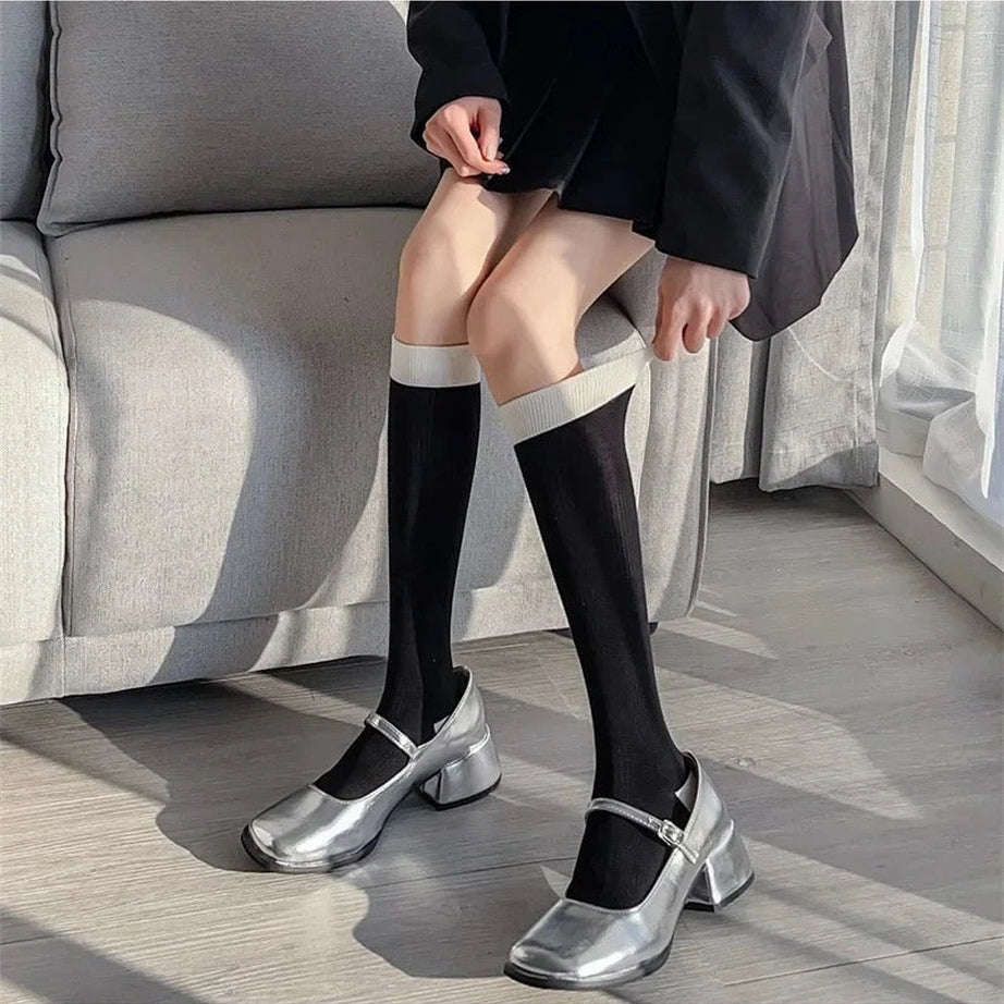 Floral Print Kawaii Knee Socks Shoptery