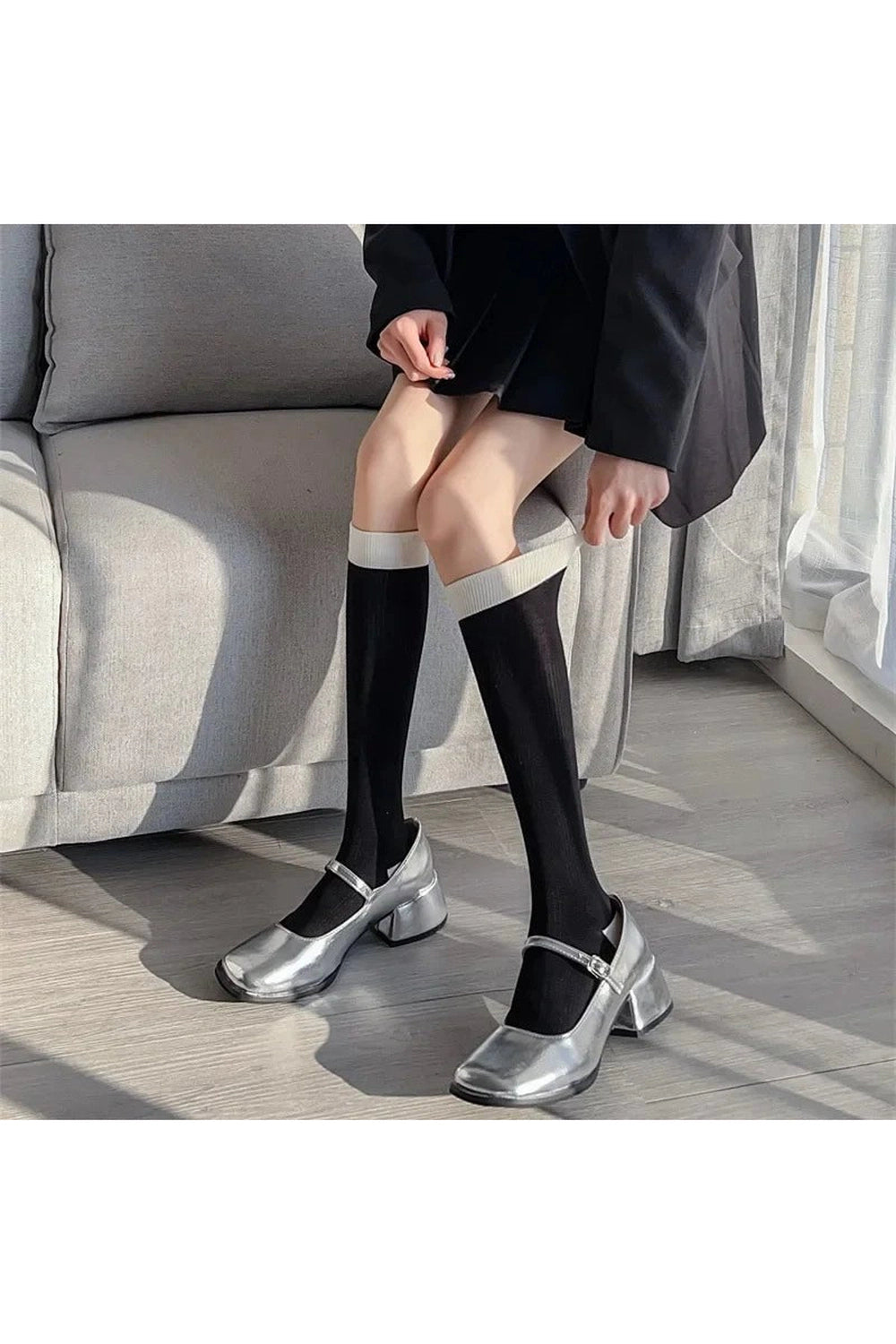 Floral Print Kawaii Knee Socks Shoptery