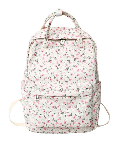 Floral Print Student Backpack - Backpacks