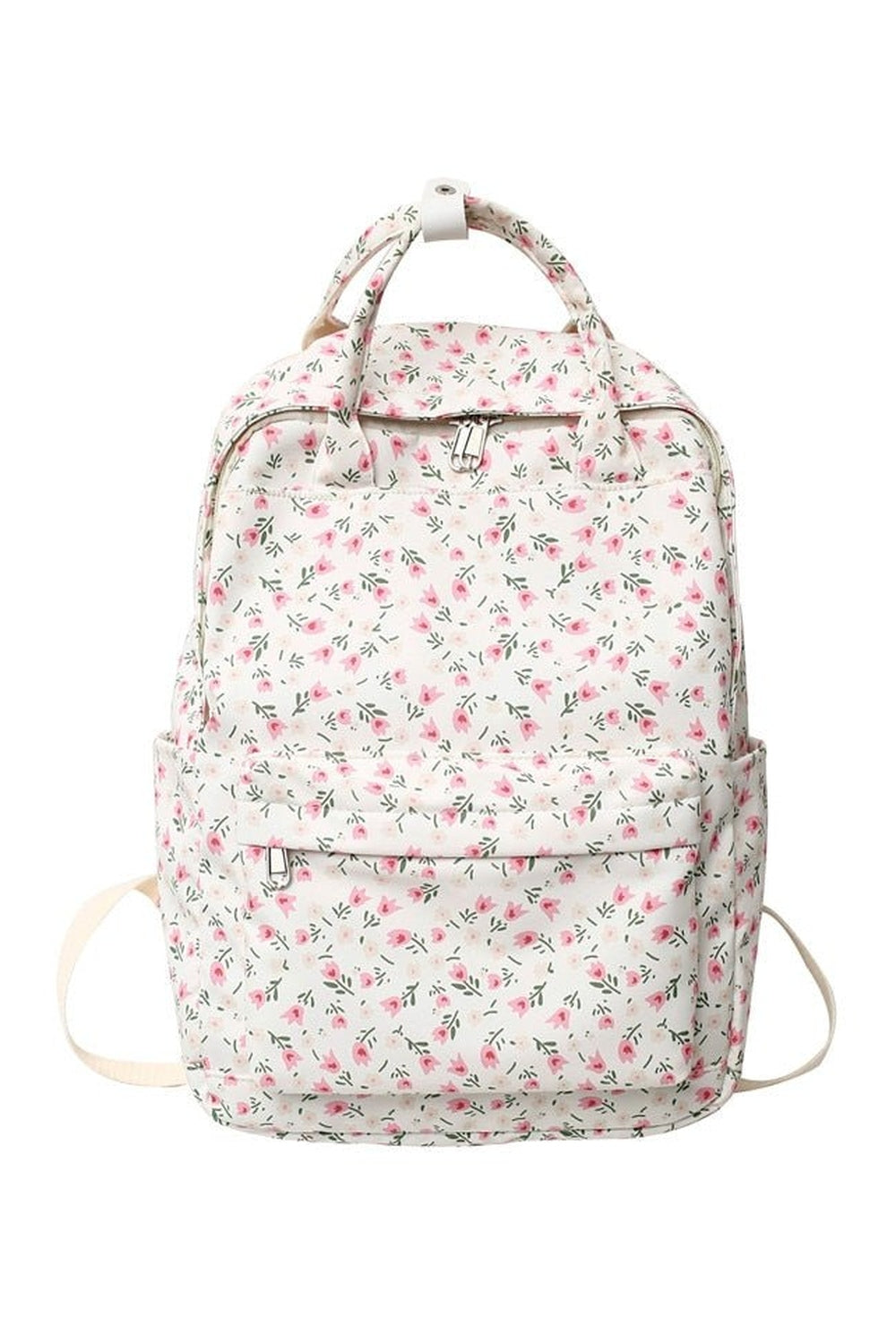 Floral Print Student Backpack - Backpacks