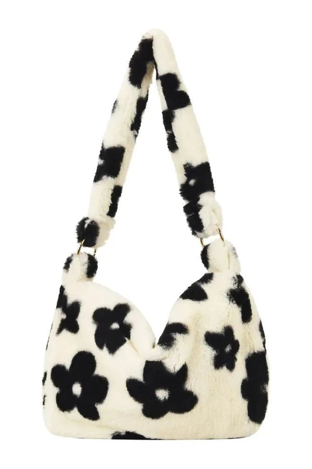 Aesthetic Fluffy Shoulder Plush Tote 5-C Shoptery
