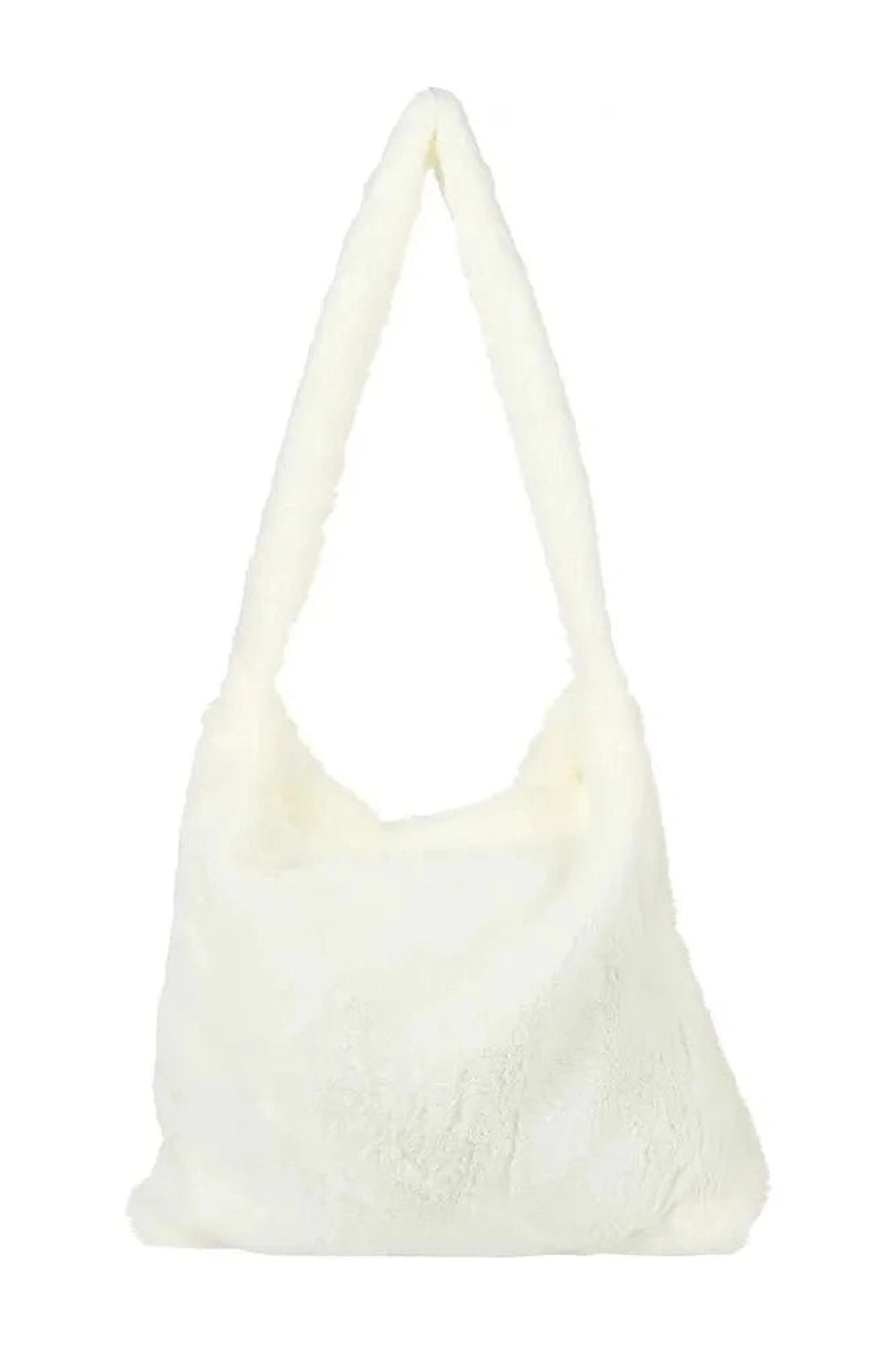 Aesthetic Fluffy Shoulder Plush Tote 1-white Shoptery