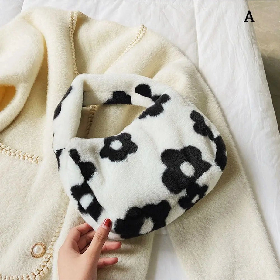 Aesthetic Fluffy Shoulder Plush Tote 6-A Shoptery