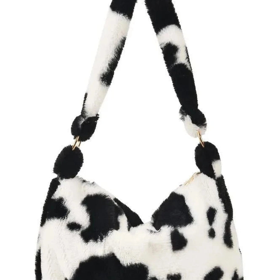 Aesthetic Fluffy Shoulder Plush Tote 5-D Shoptery