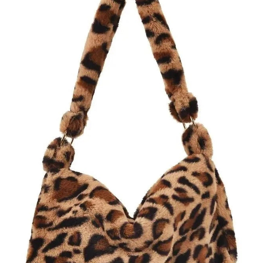 Aesthetic Fluffy Shoulder Plush Tote 5-E Shoptery