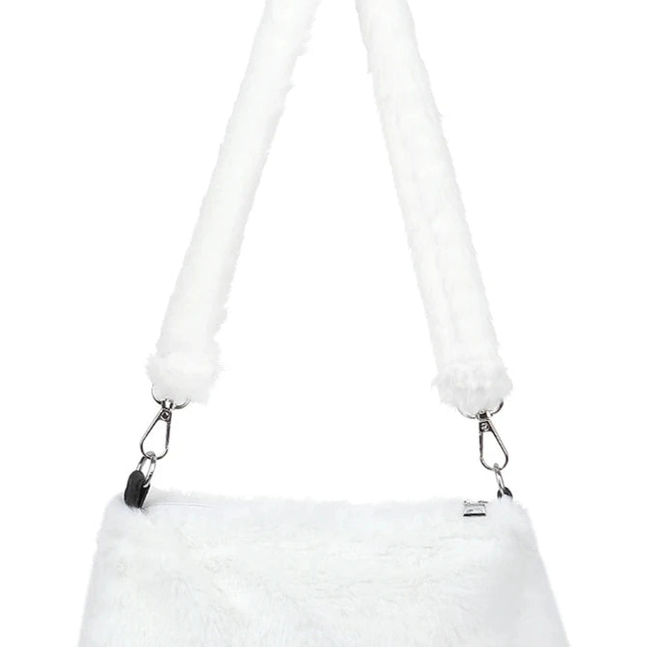 Aesthetic Fluffy Shoulder Plush Tote 2-white Shoptery
