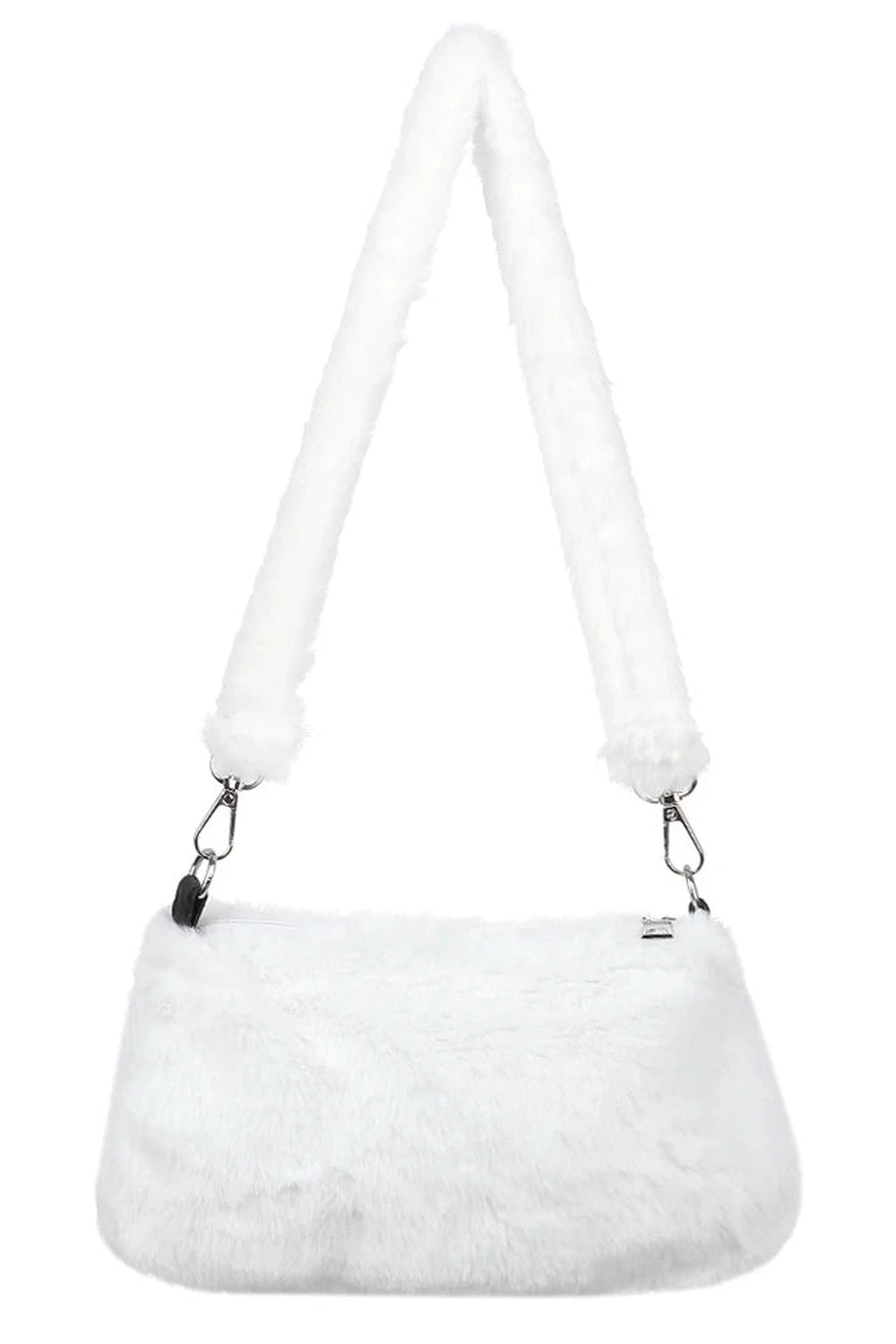 Aesthetic Fluffy Shoulder Plush Tote 2-white Shoptery