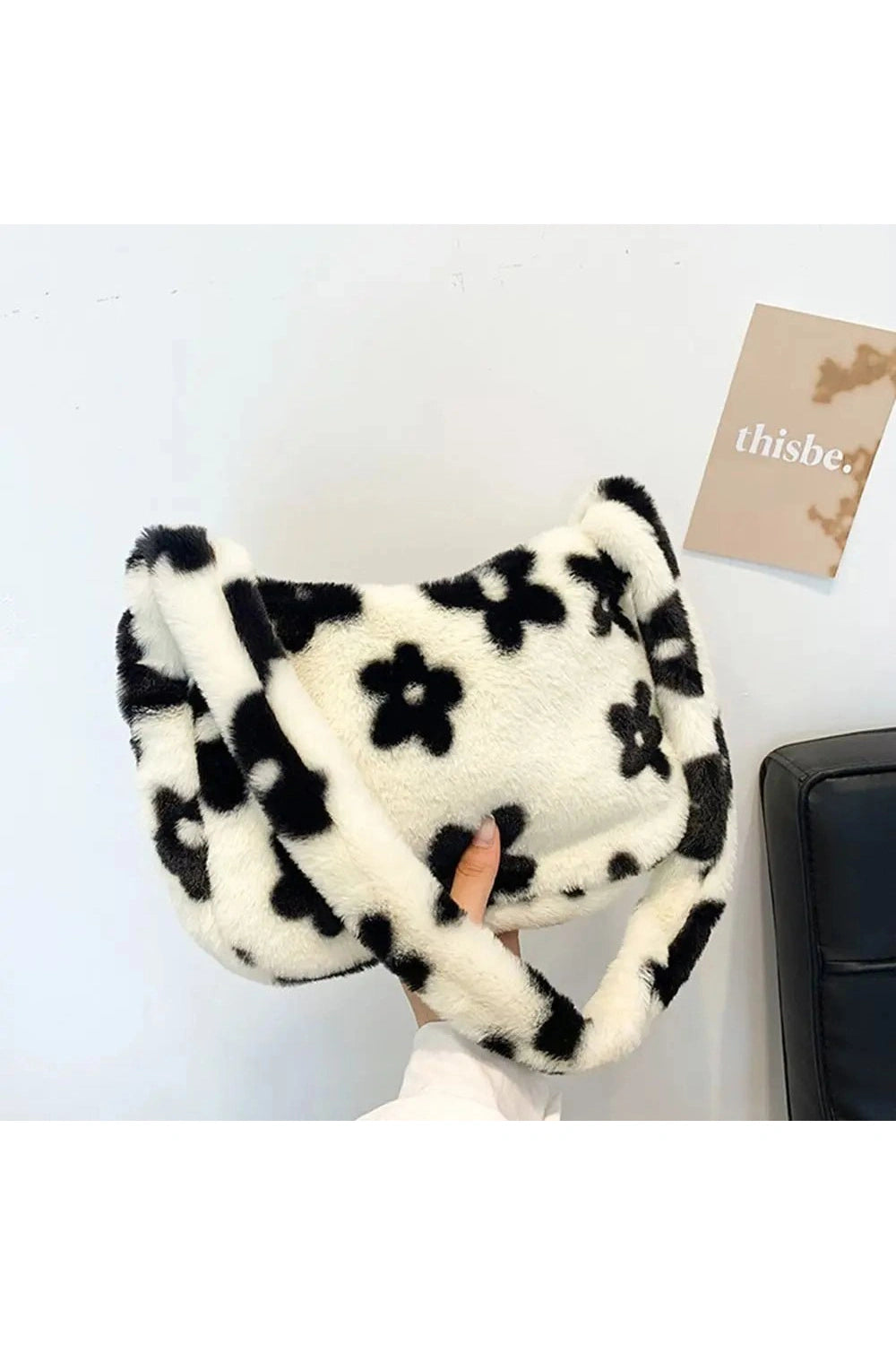 Aesthetic Fluffy Shoulder Plush Tote 8-1 Shoptery