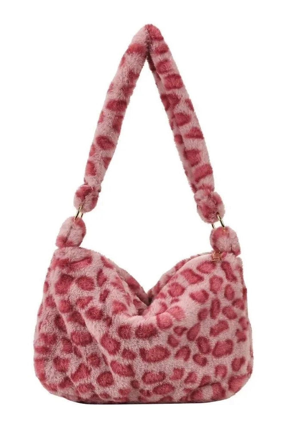 Aesthetic Fluffy Shoulder Plush Tote 5-B Shoptery