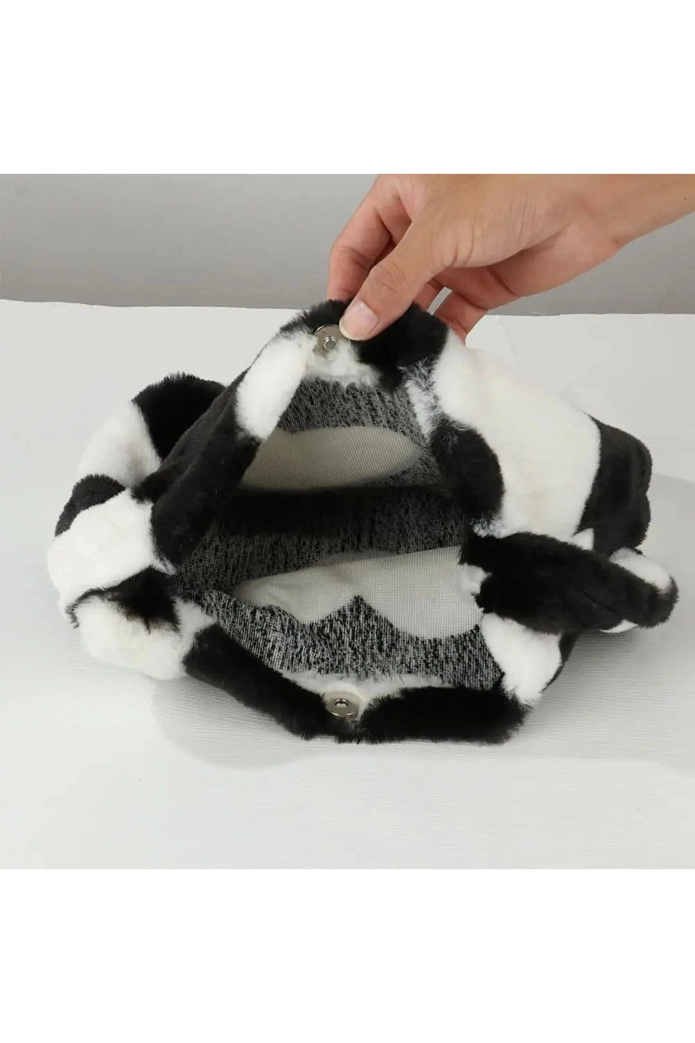 Aesthetic Fluffy Shoulder Plush Tote Shoptery