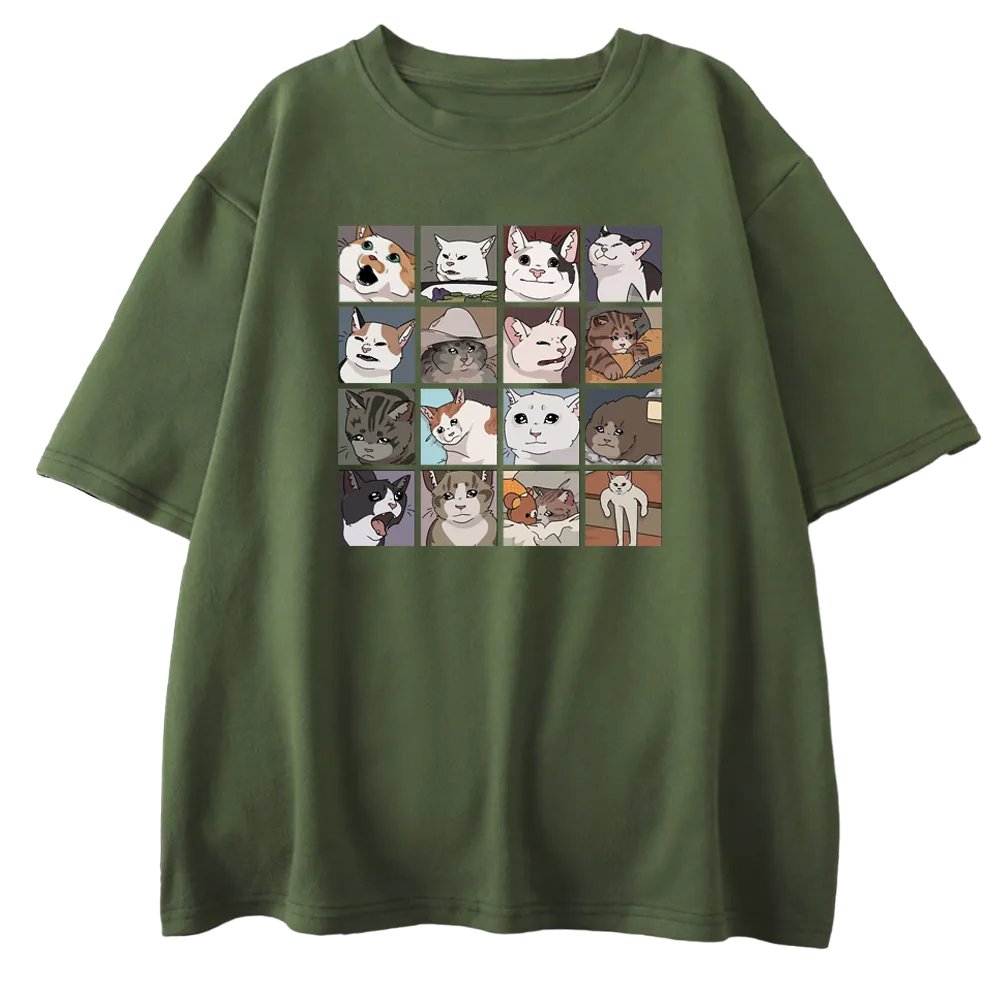 Funny Cat Meme Oversize T-Shirt -