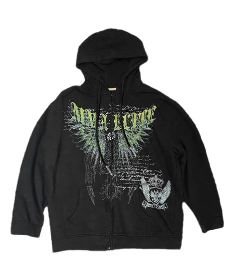 Goth Grunge Zip Hoodie -