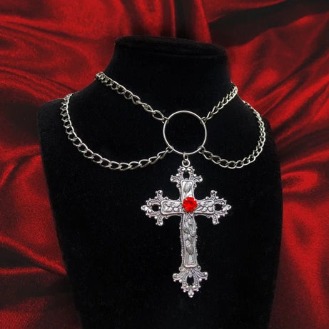 Goth Hyperbole Cross Necklace -
