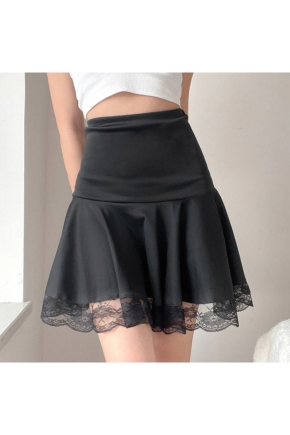 Goth Lace Skirt - Skirts