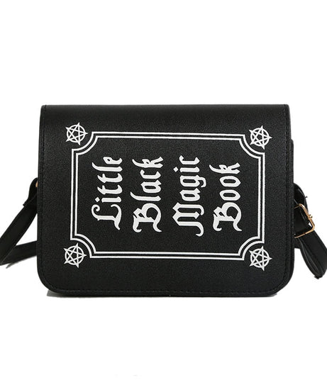 Goth Letter Print Shoulder Bag - Bags