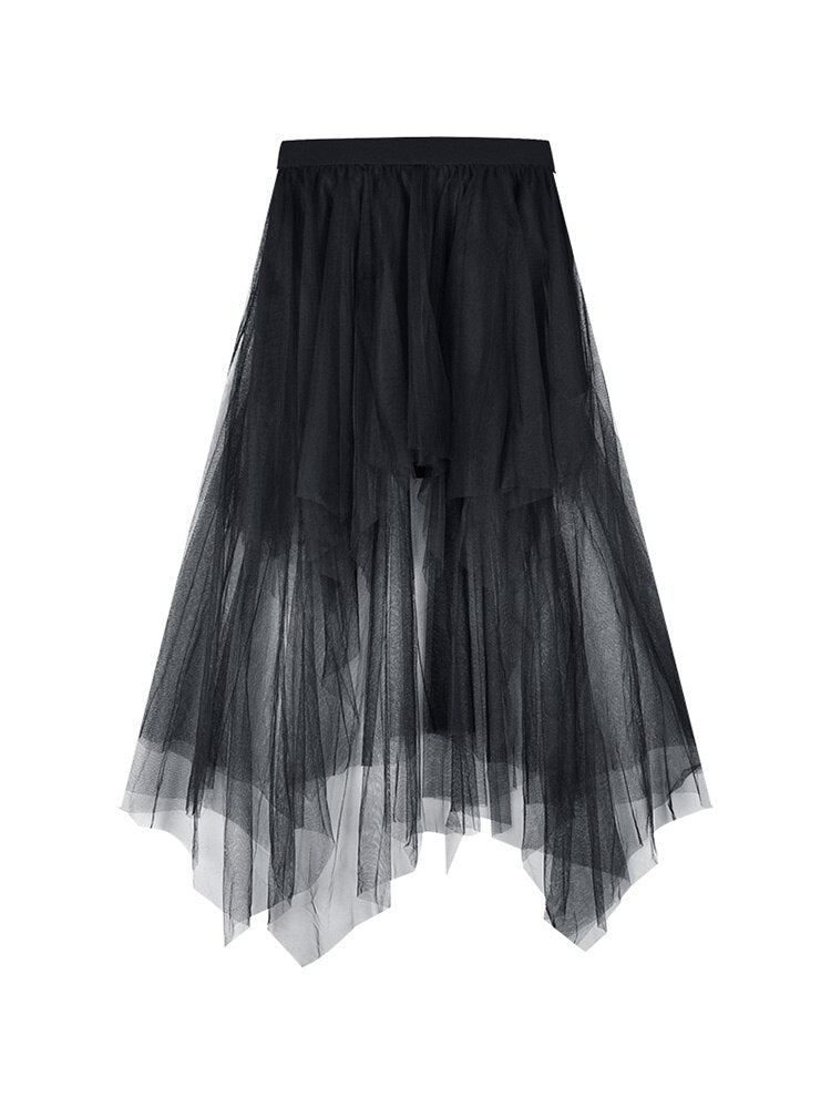 Goth Mesh Skirt - Skirts