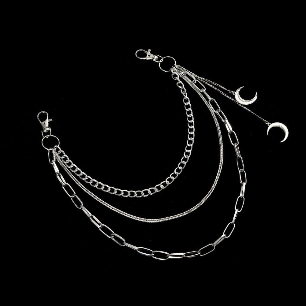 Goth Moon Pendants Chain - Necklaces
