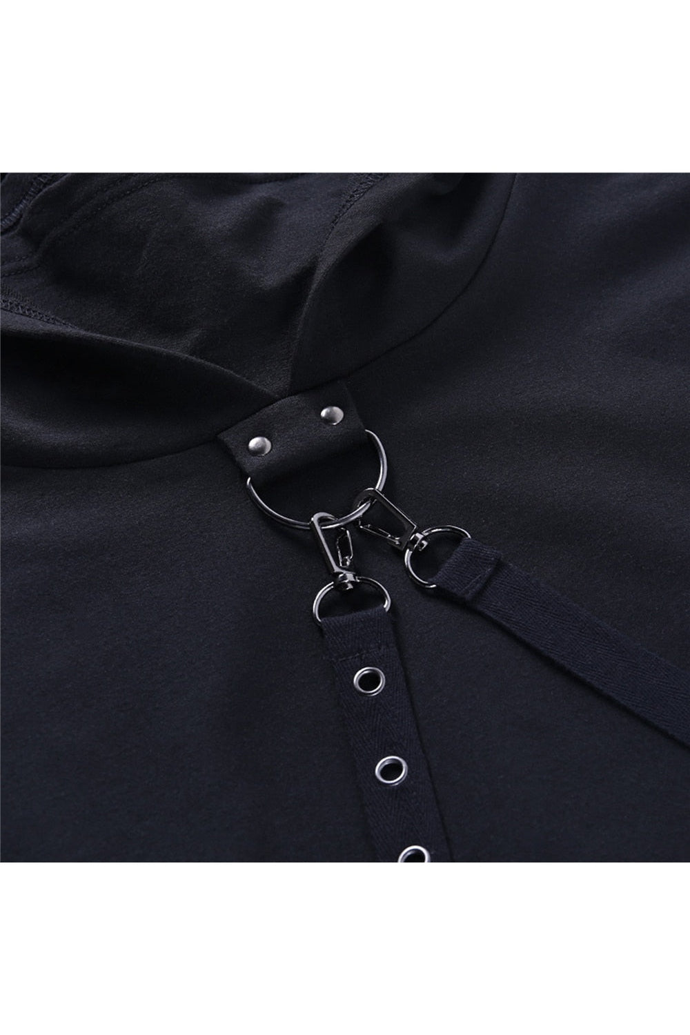 Goth Punk Hooded T-shirt Shoptery