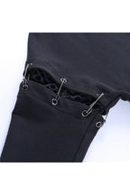 Goth Punk Hooded T-shirt Shoptery