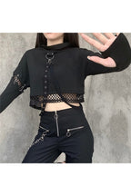 Goth Punk Hooded T-shirt Shoptery