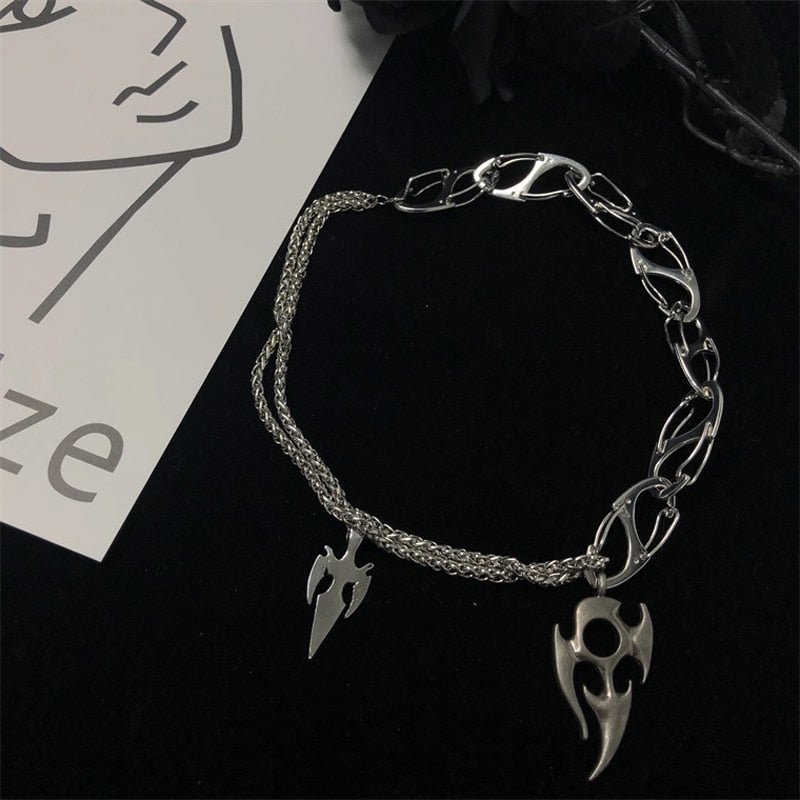 Goth Symbol Metal Necklace - Necklaces