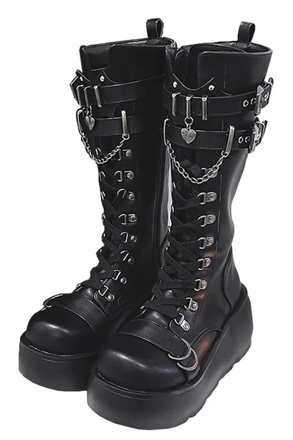 Gothic Ankle Combat Boots Women's Platform -