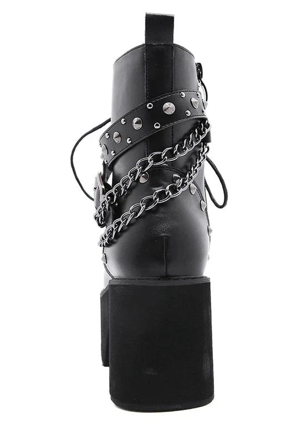 Alt Gothic Black Rivets Ankle Boots Shoptery