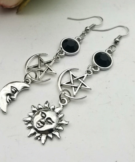 Gothic Celestial Earrings - Earrings