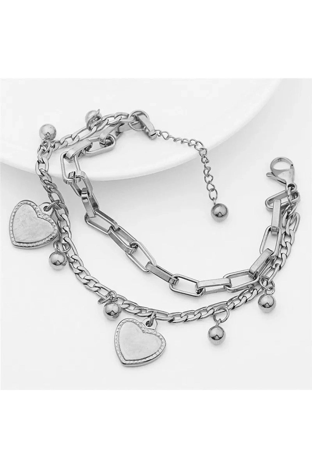 Alt Gothic Cross Charm Layered Bracelet s317 Shoptery