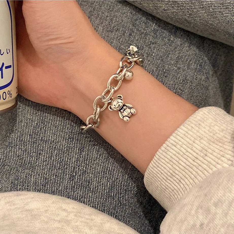 Alt Gothic Cross Charm Layered Bracelet s334 Shoptery