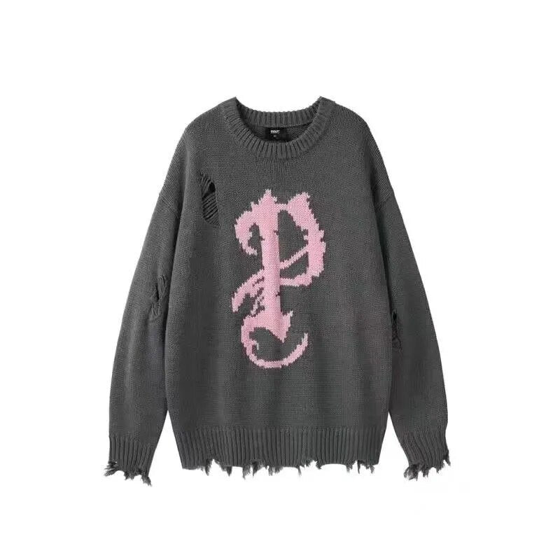 Gothic Distressed Sweater - Sweaters