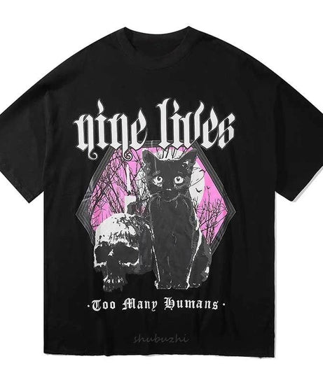 Gothic Funny Print T-shirt - T-shirts