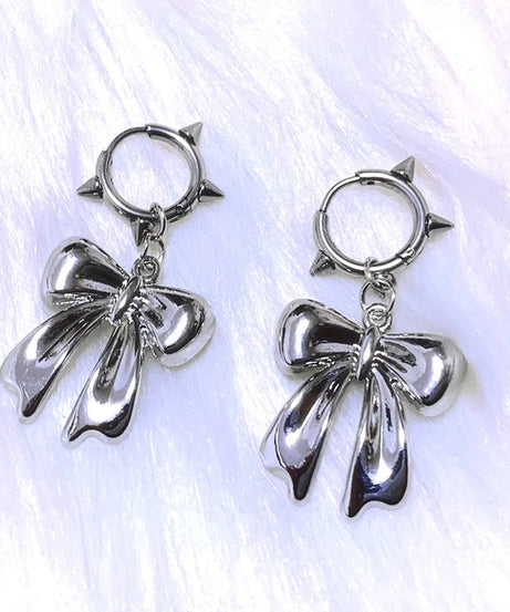 Gothic Glam Bow Earrings -