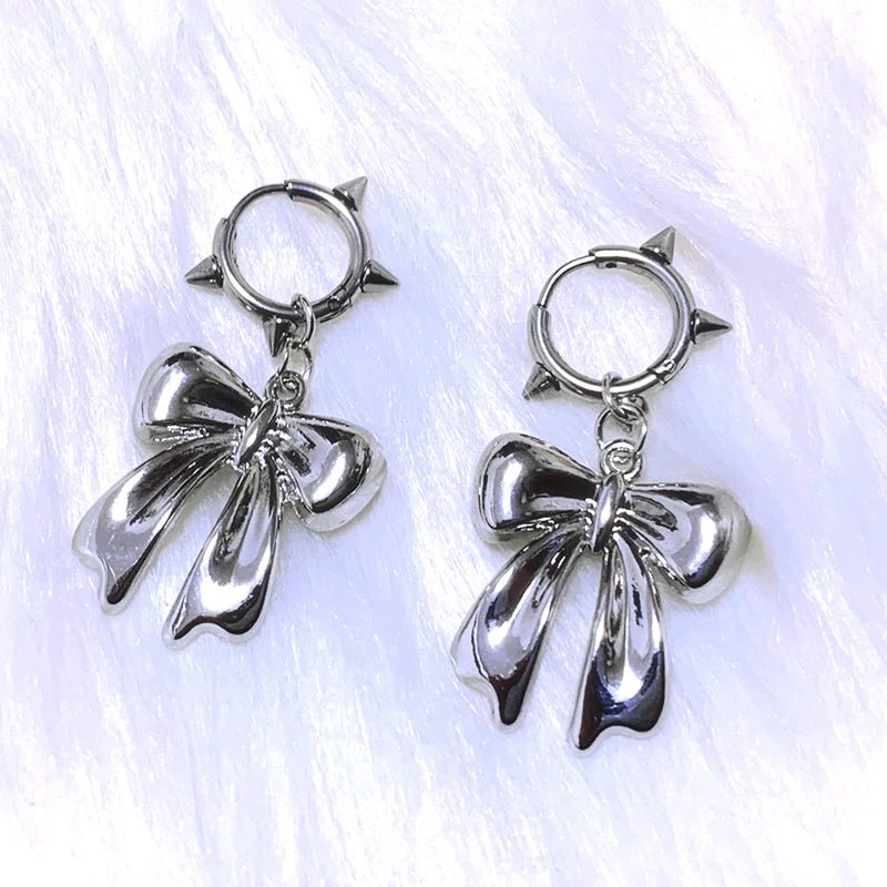 Gothic Glam Bow Earrings -