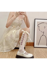 Coquette Lace Mesh Fishnet Knee Socks 2 One Size Shoptery