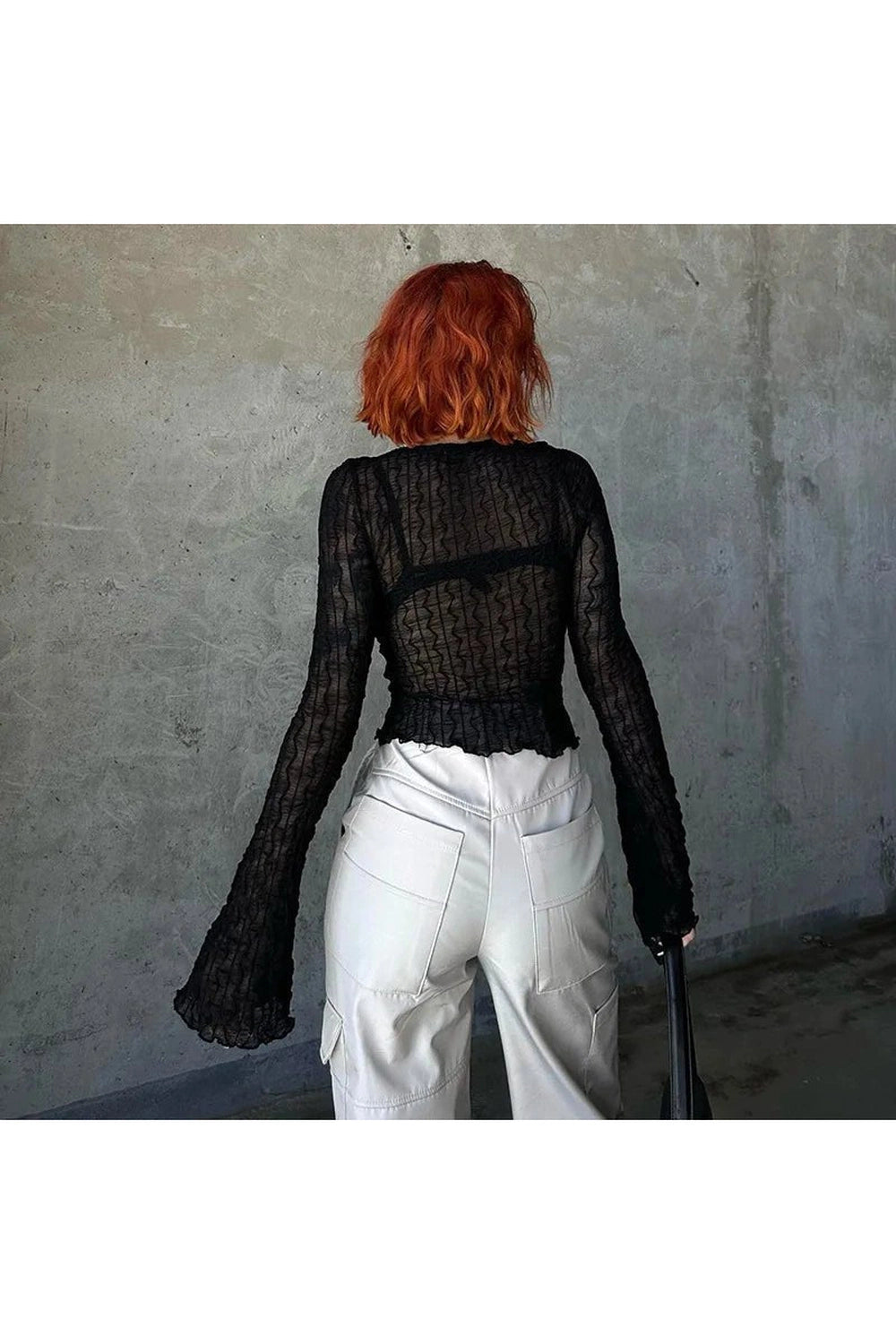 Alt Gothic Lace Up Blouse Shoptery