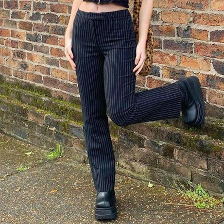 Gothic Striped Pants - Pants