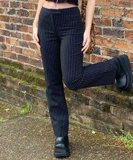 Gothic Striped Pants - Pants