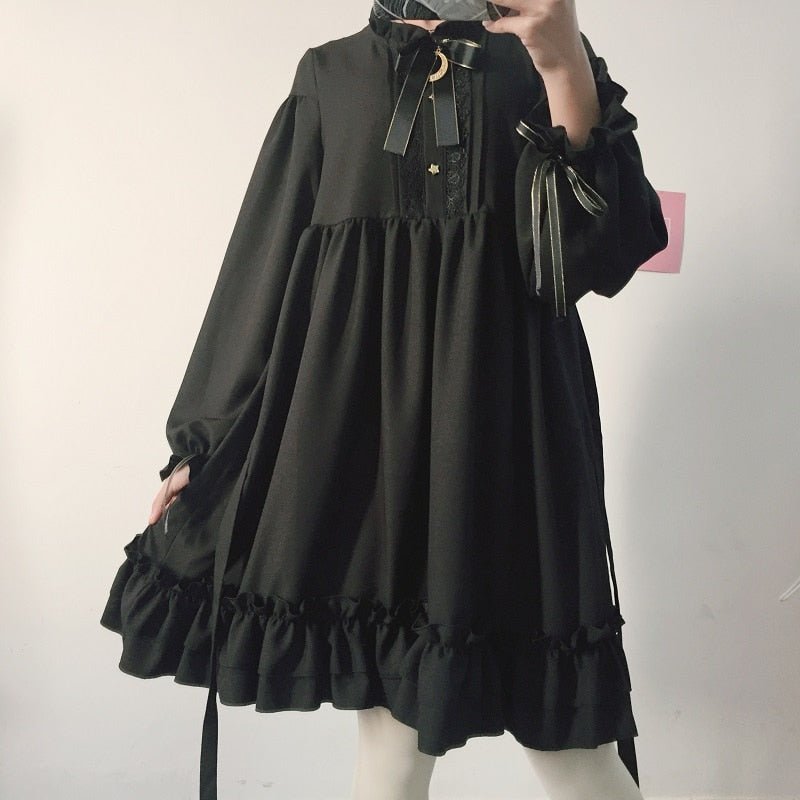 Gothic Summer Chiffon Dress - Dresses