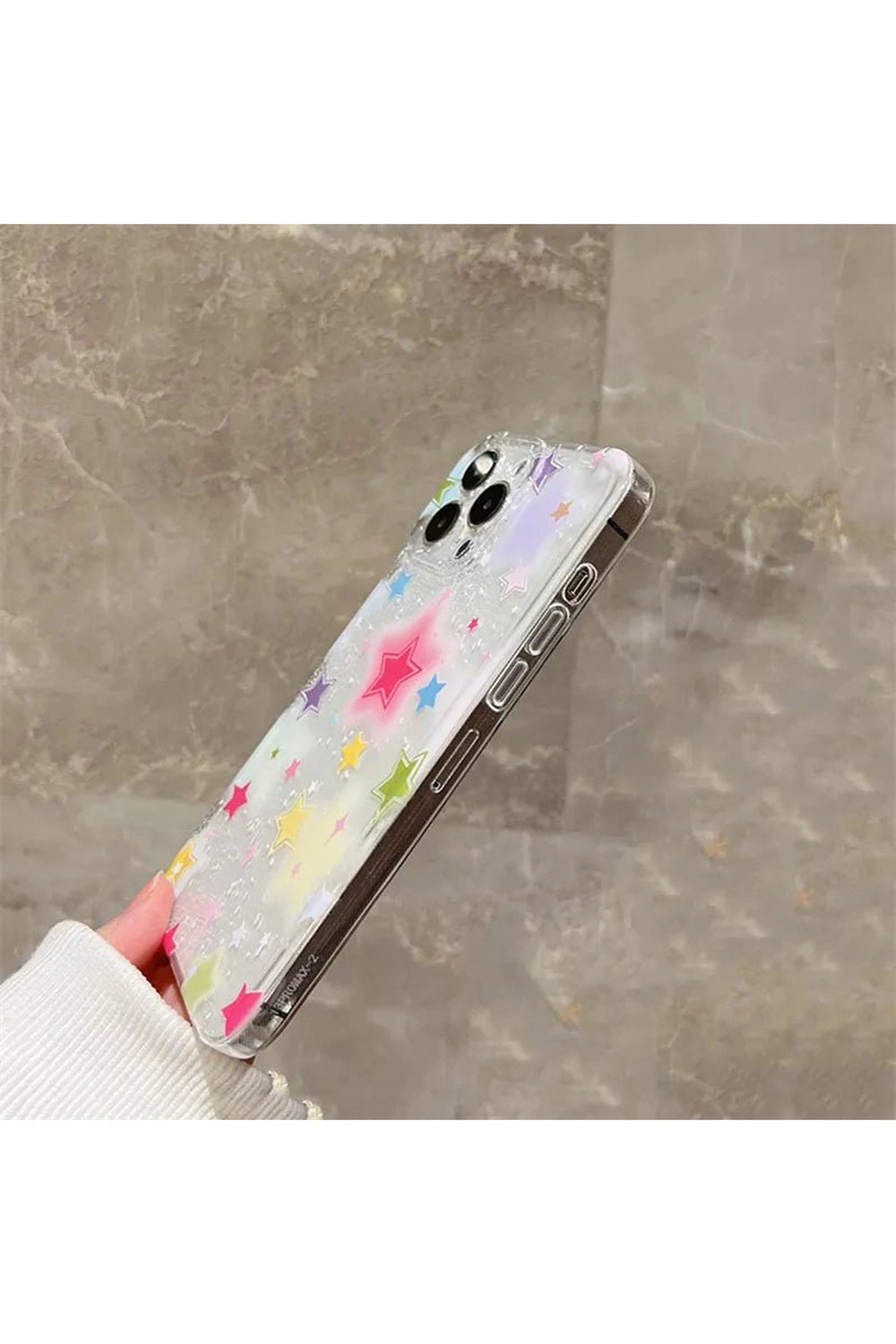Aesthetic Gradient Star Clear Phone Case Shoptery