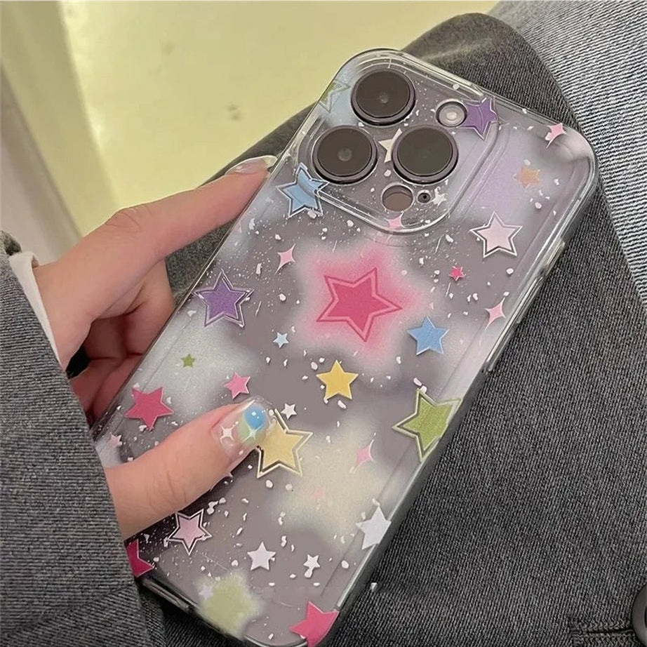 Aesthetic Gradient Star Clear Phone Case A Shoptery