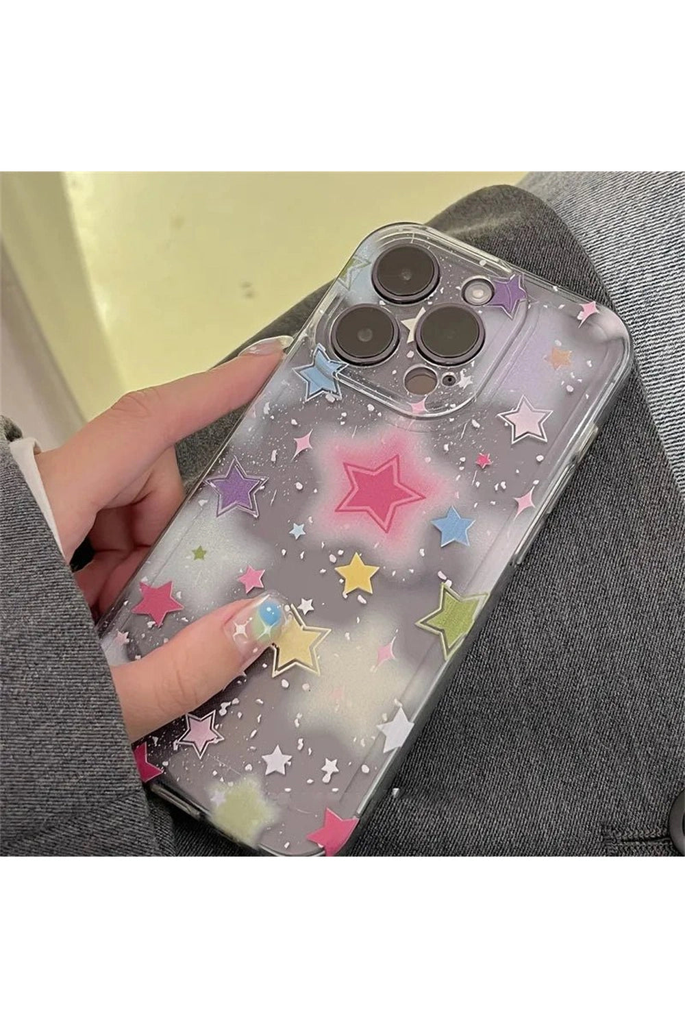 Aesthetic Gradient Star Clear Phone Case A Shoptery