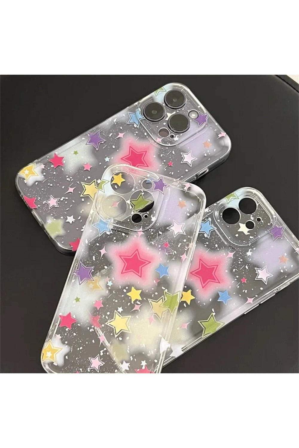 Aesthetic Gradient Star Clear Phone Case Shoptery