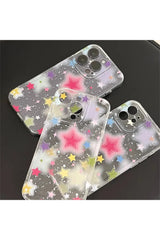 Aesthetic Gradient Star Clear Phone Case Shoptery